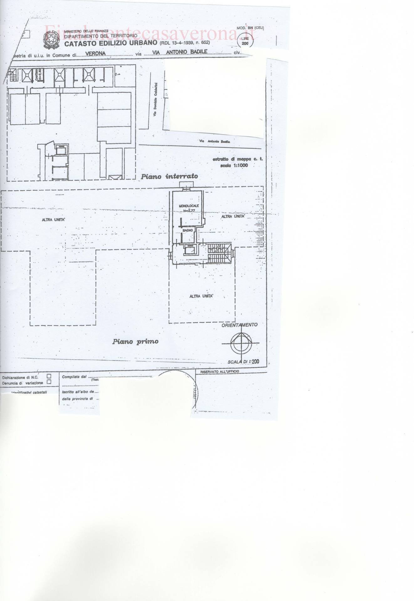 Foto 29 - One-room apartment Via Badile
 
45, Verona - floor plans 1