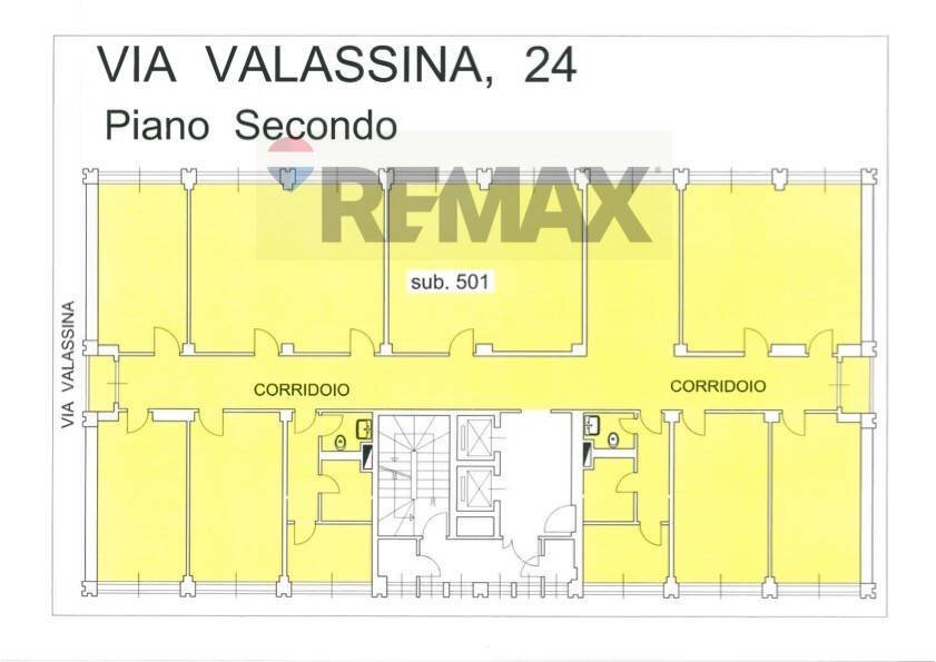 Pianta 2D - Ufficio Via Valassina
 
24, Milano - planimetria 1
