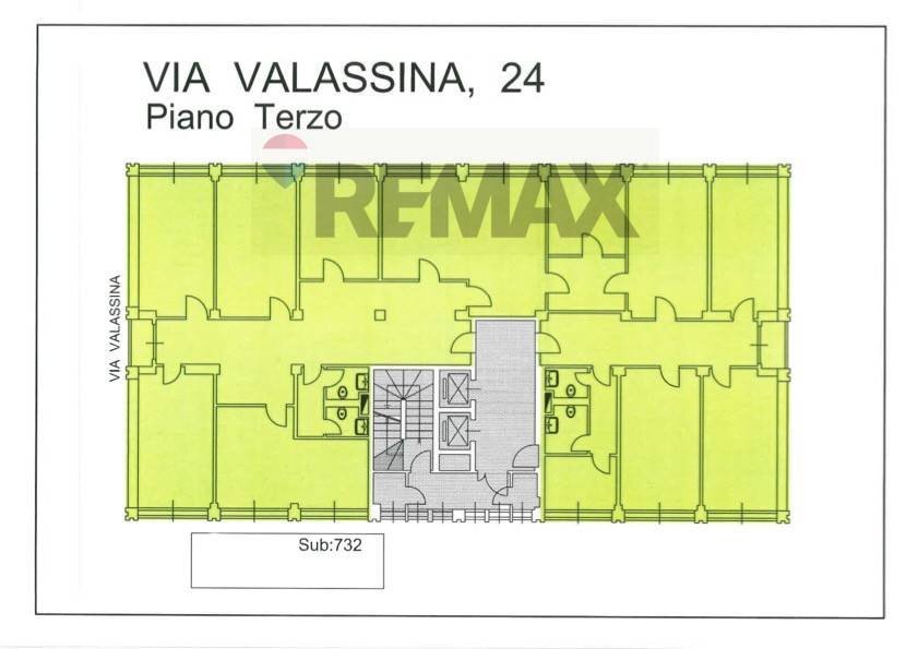 Pianta 2D - Ufficio Via Valassina
 
24, Milano - planimetria 1
