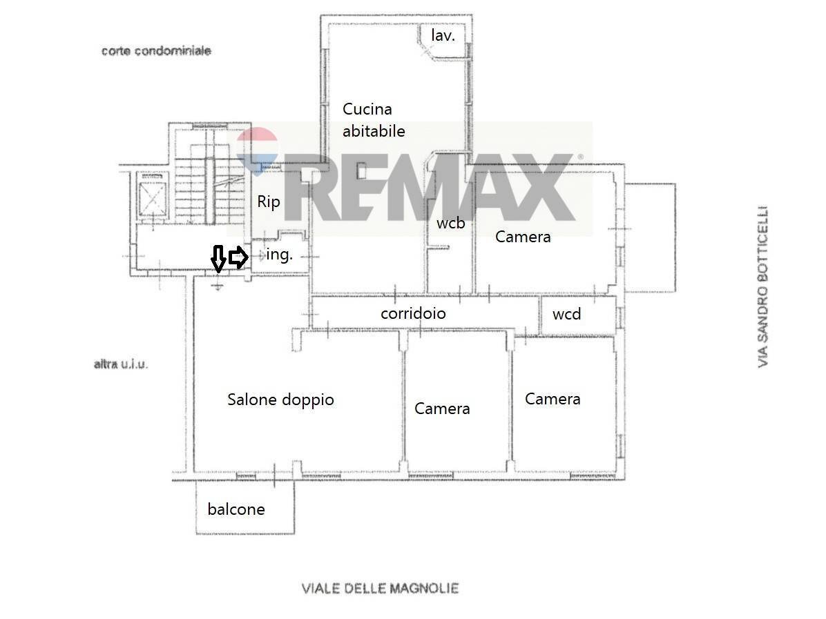 Pianta 2D - Appartamento viale delle Magnolie
 
58, Palermo - planimetria 1