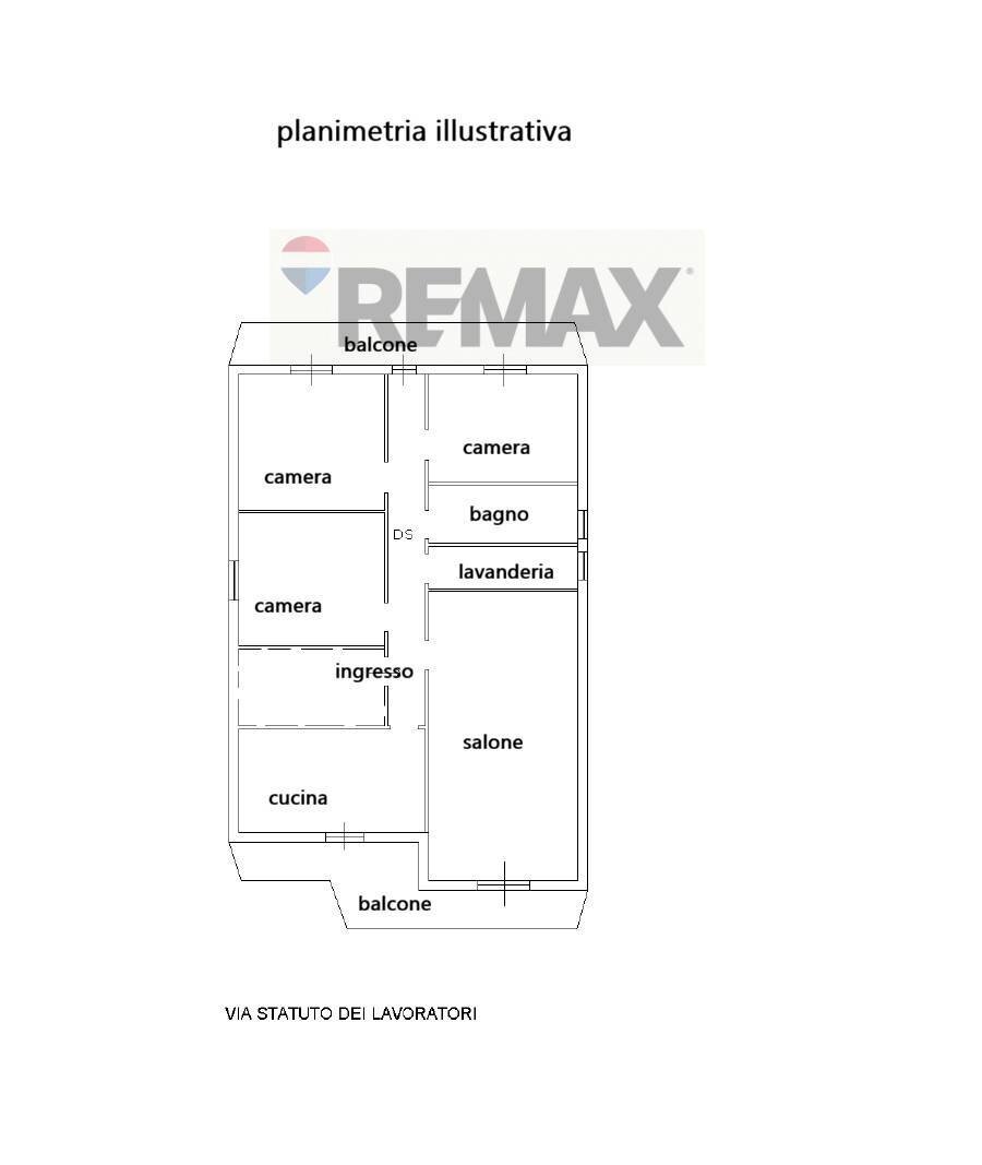 Pianta 2D - Apartment viale statuto dei lavoratori
 
185, Adrano - floor plans 1