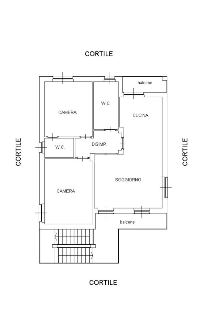 Villa Via San Carlo, San Francesco al Campo - planimetria 1