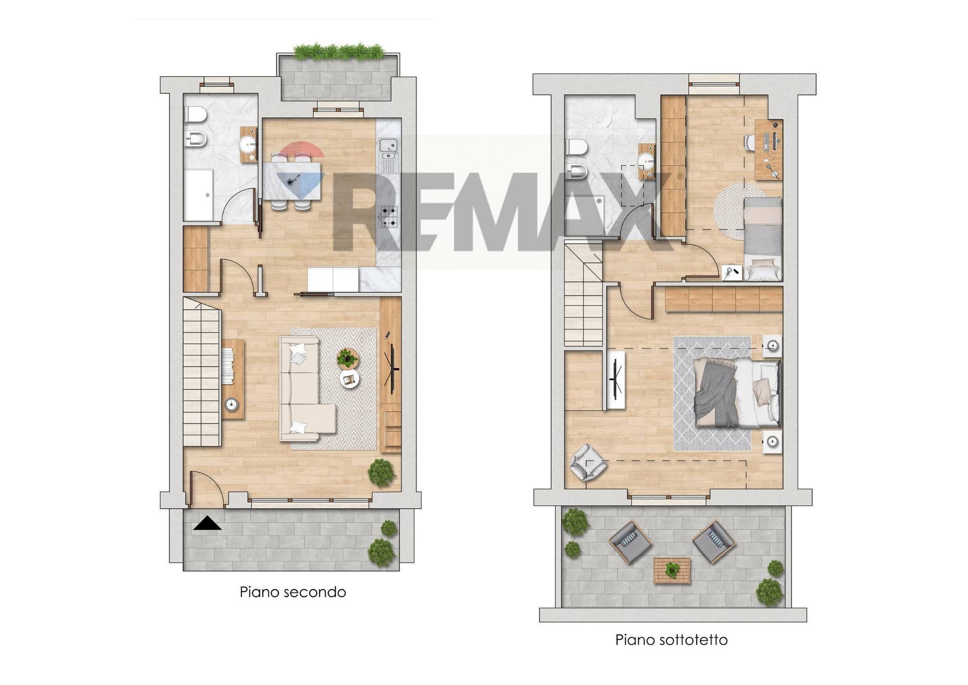 Pianta 2D - Three-room apartment via XXV Aprile
 
4, Mezzago - floor plans 1