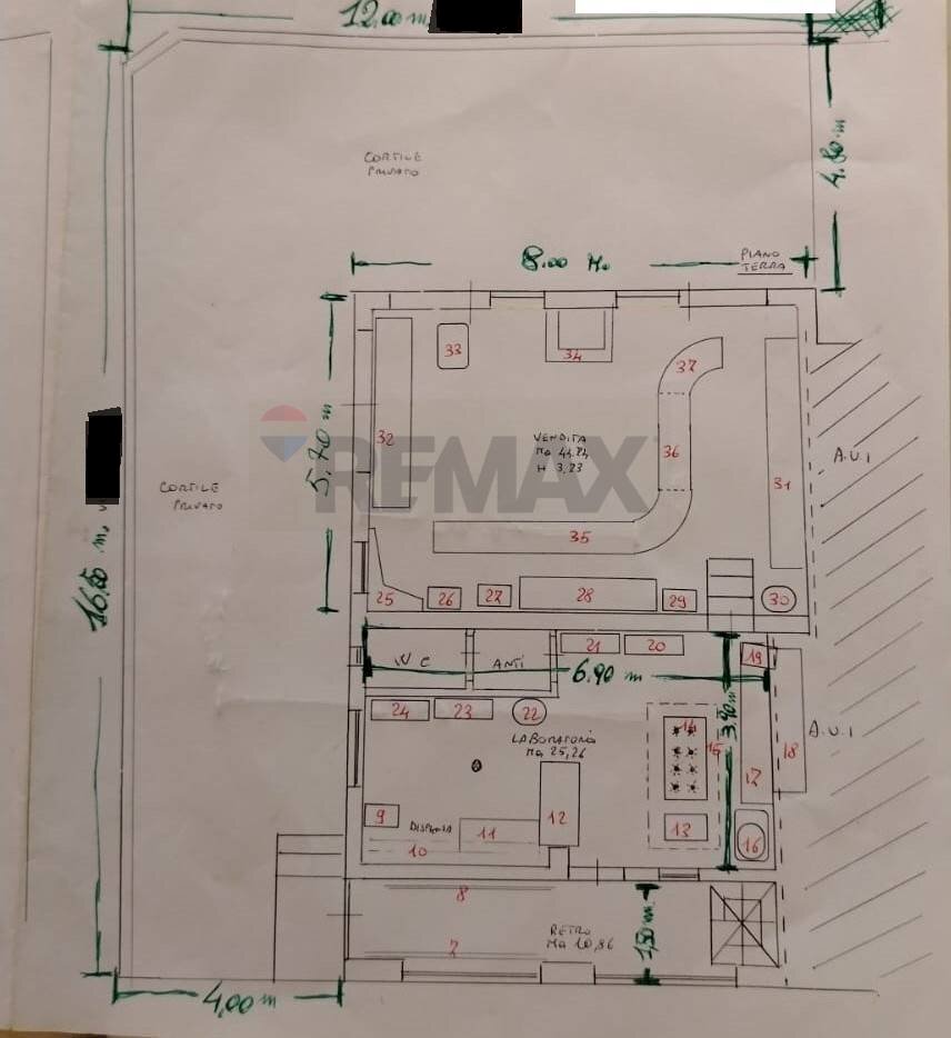 Pianta 2D - Attività Commerciale Rimini - planimetria 1