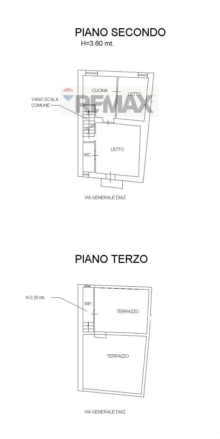 Pianta 2D - Three-room apartment Via Diaz
 
32, Vieste - floor plans 1