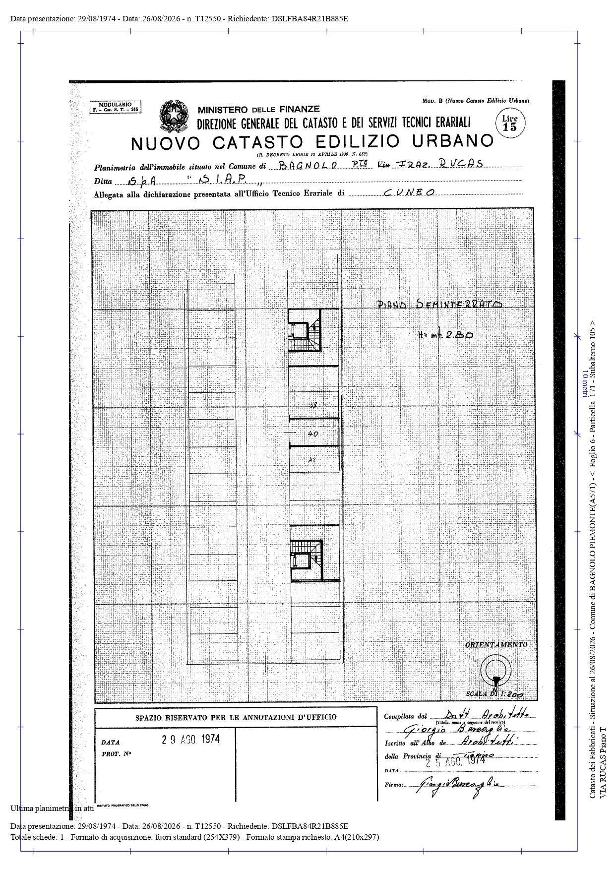 Foto 13 - Box Via Rucas
 
SNC, Bagnolo Piemonte - floor plans 1