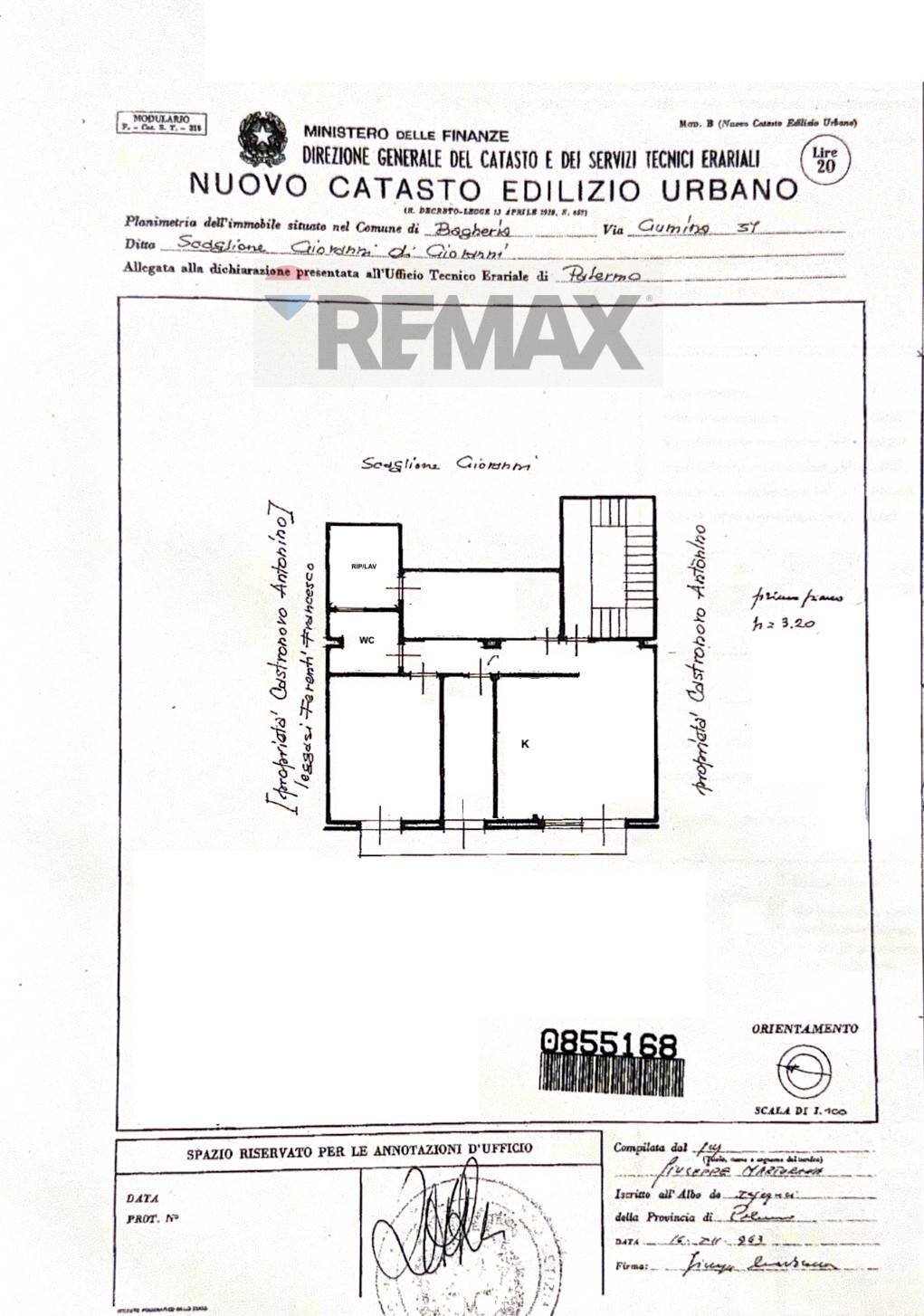 Pianta 2D - Four-room apartment Via Gumina
 
37, Bagheria - floor plans 1
