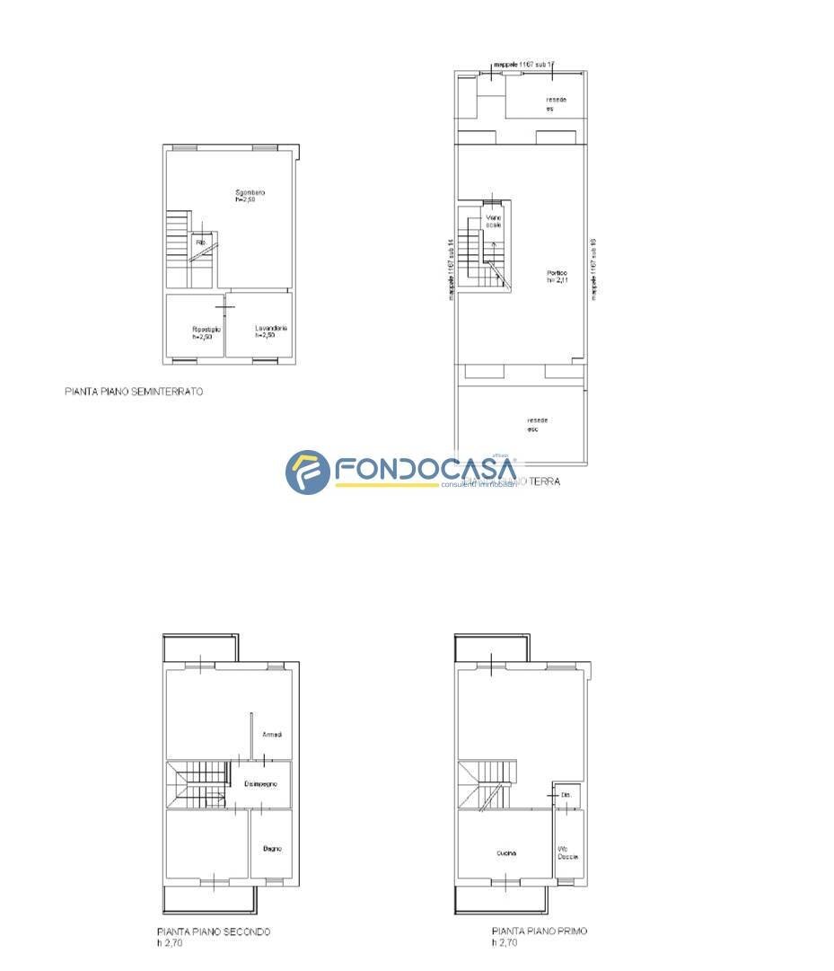Planimetria - Villa a Schiera via della portichina, Viareggio - planimetria 1