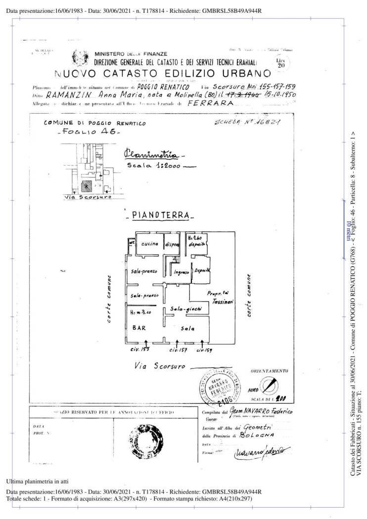 Independent house via Scorsuro, 155, Poggio Renatico - floor plans 1