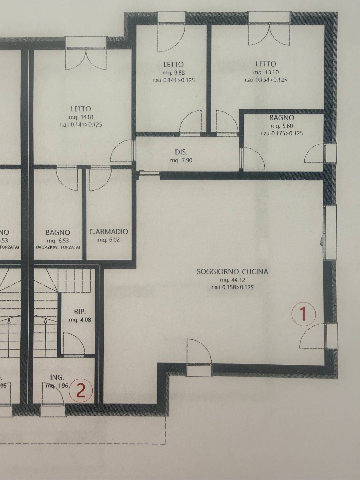Foto 5 - Four-room apartment Curtatone - floor plans 1
