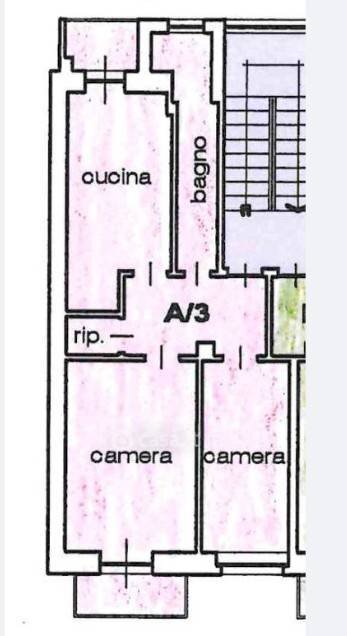 Trilocale via Ciamarella, 23, Torino (zona Borgo Vittoria) - planimetria 1