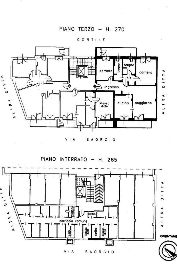 Quadrilocale via Saorgio, 96, Torino (zona Borgo Vittoria) - planimetria 1