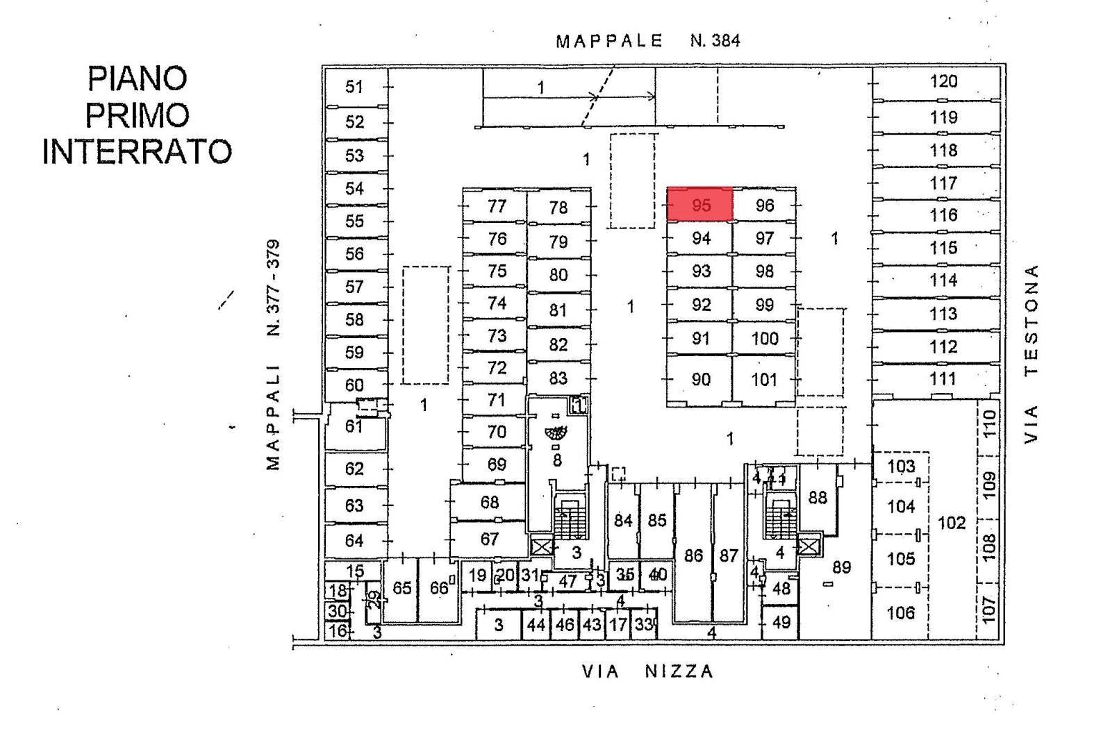 Box via Testona, 1, Torino (zona Nizza Millefonti) - planimetria 1