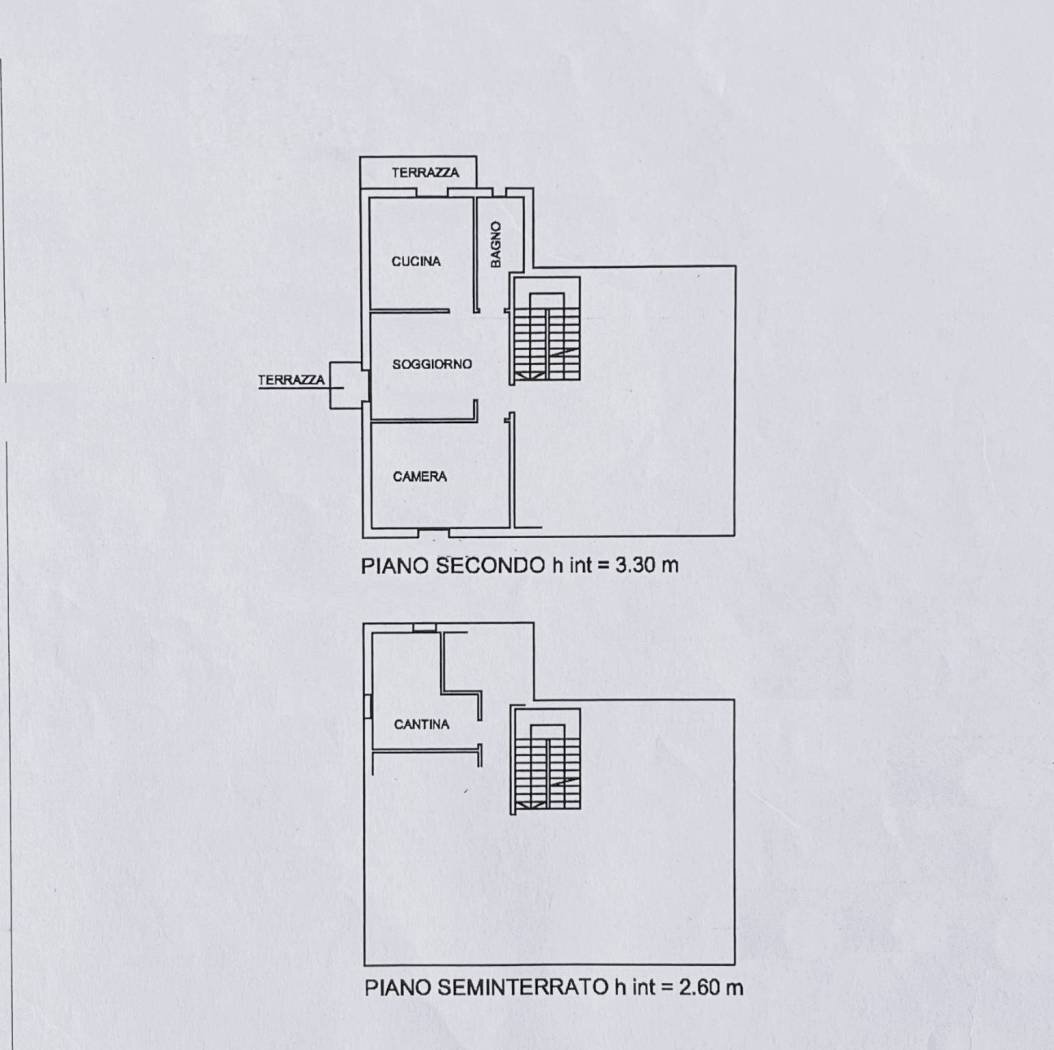 Two-room apartment via Gorizia, Bologna (neighborhood Saffi) - floor plans 1