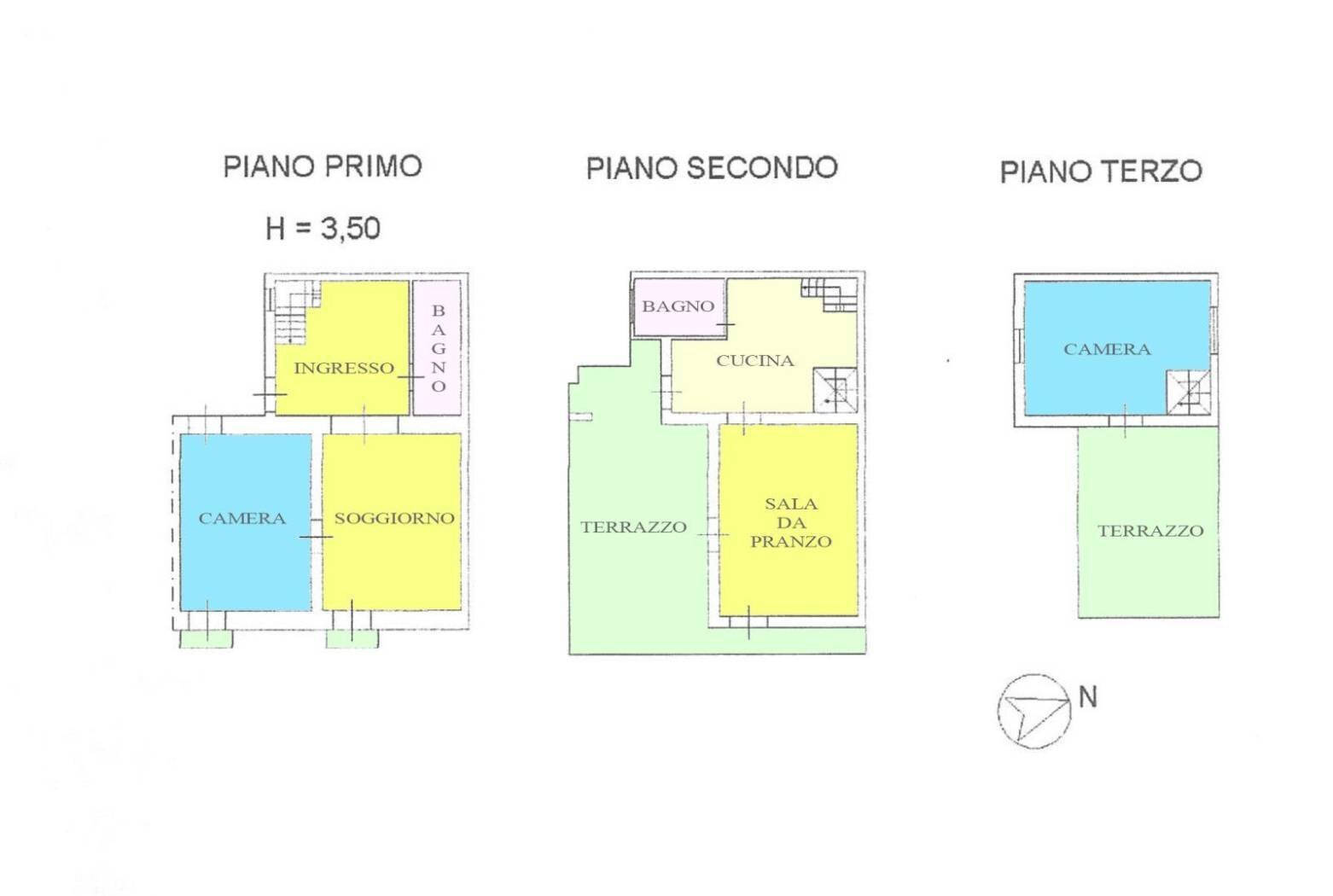 Four-room apartment corso Vittorio Emanuele, 151, Trecastagni - floor plans 1