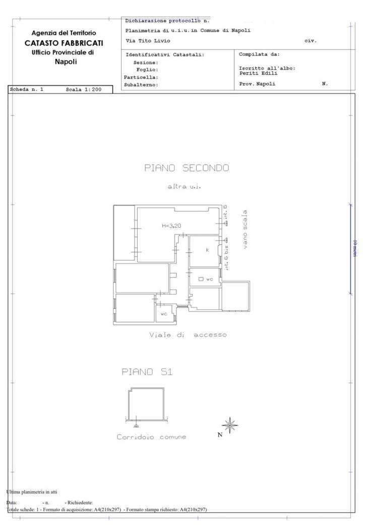 Apartment via Tito Livio, 9, Napoli (neighborhood Posillipo) - floor plans 1