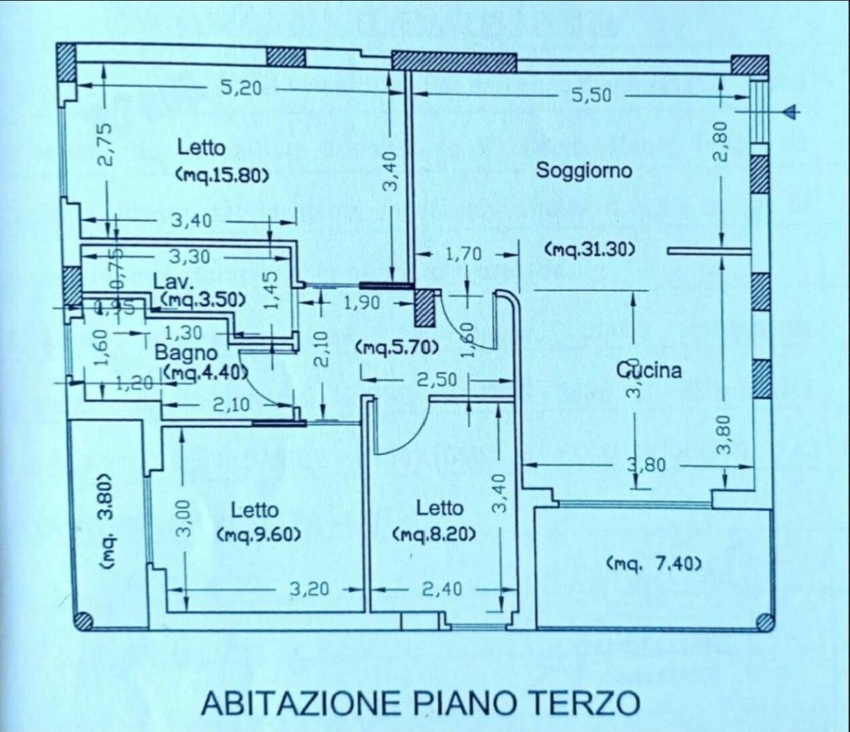 Four-room apartment via Martiri di Nassirya, San Floro - floor plans 1