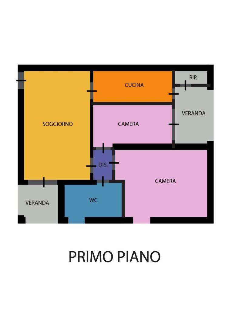 Quadrilocale via Bidente, Ravenna - planimetria 1