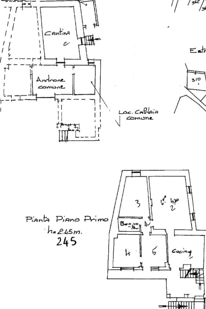 Semi-detached house Via giovanni battista trono, Brosso - floor plans 1