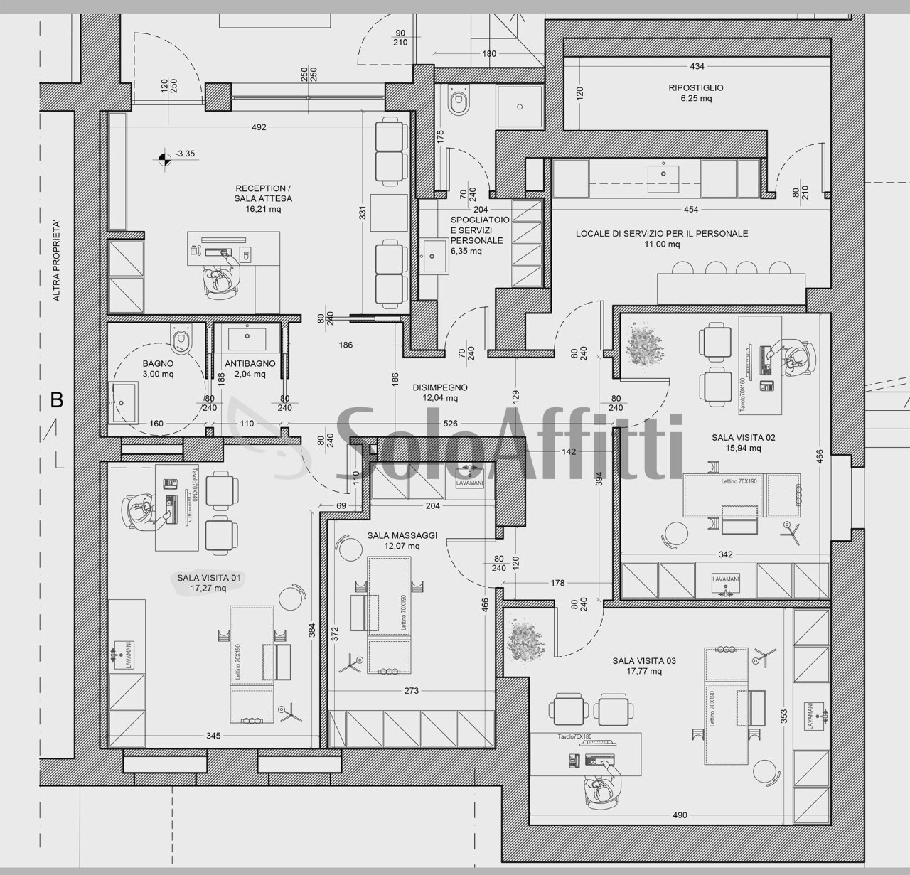 planimetria - Locale Commerciale Cabiate - planimetria 1