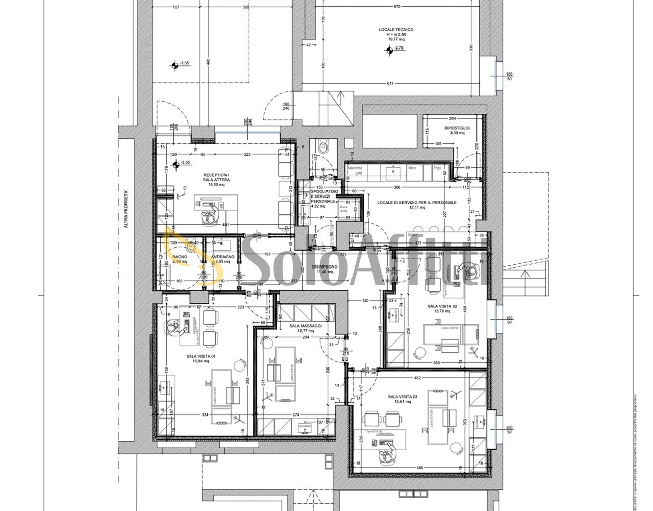 planimetria - Locale Commerciale Cabiate - planimetria 1