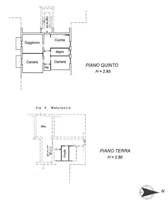 planimetria - Four-room apartment Via Francesco Maturanzio, Perugia - floor plans 1