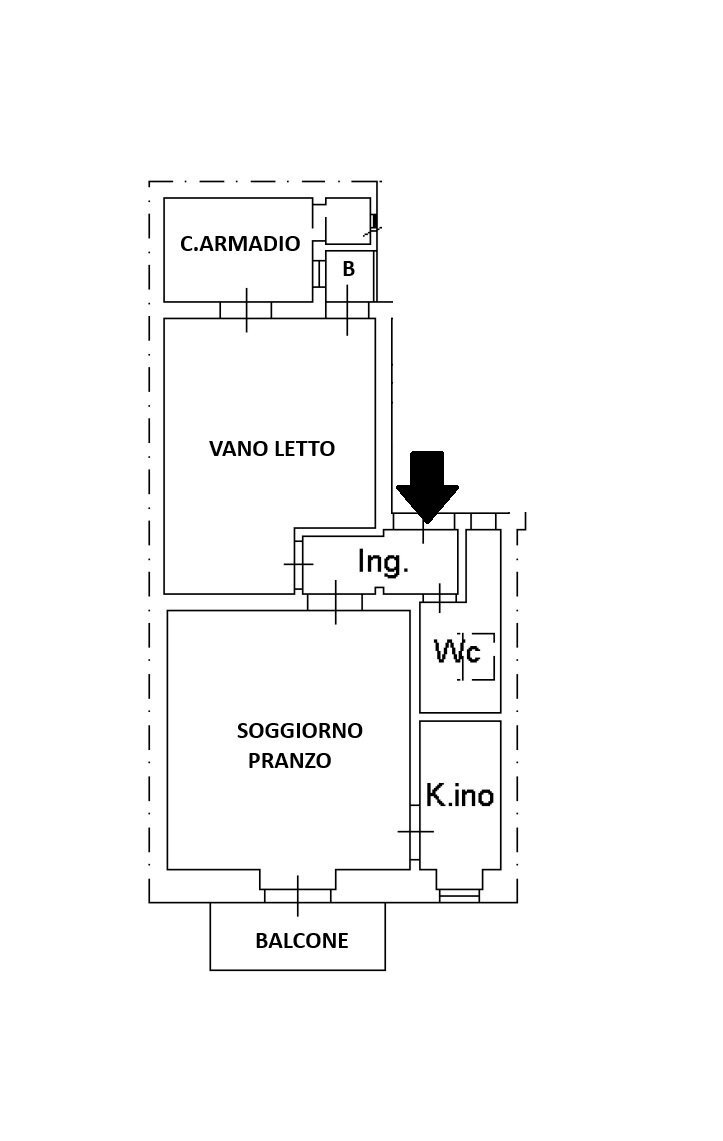 PLANIMETRIA - Two-room apartment Via Bixio 210, Monopoli - floor plans 1