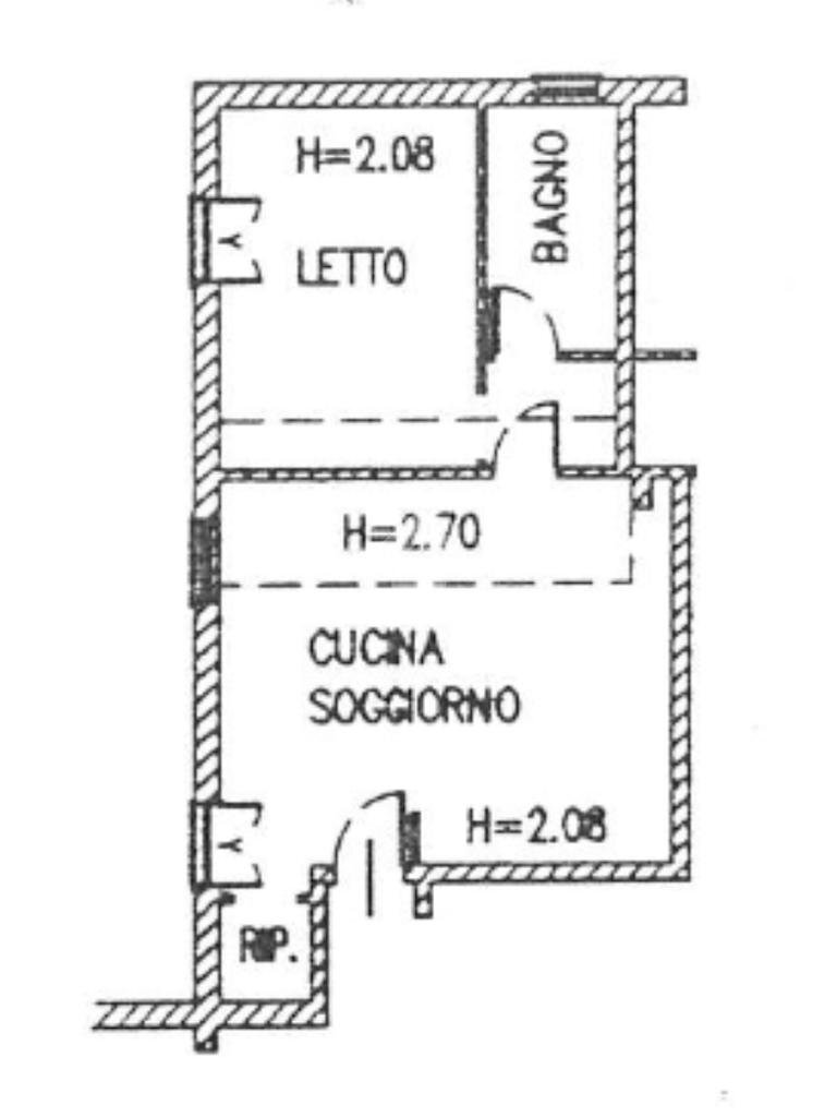 Two-room apartment Viale Roma, Novellara - floor plans 1