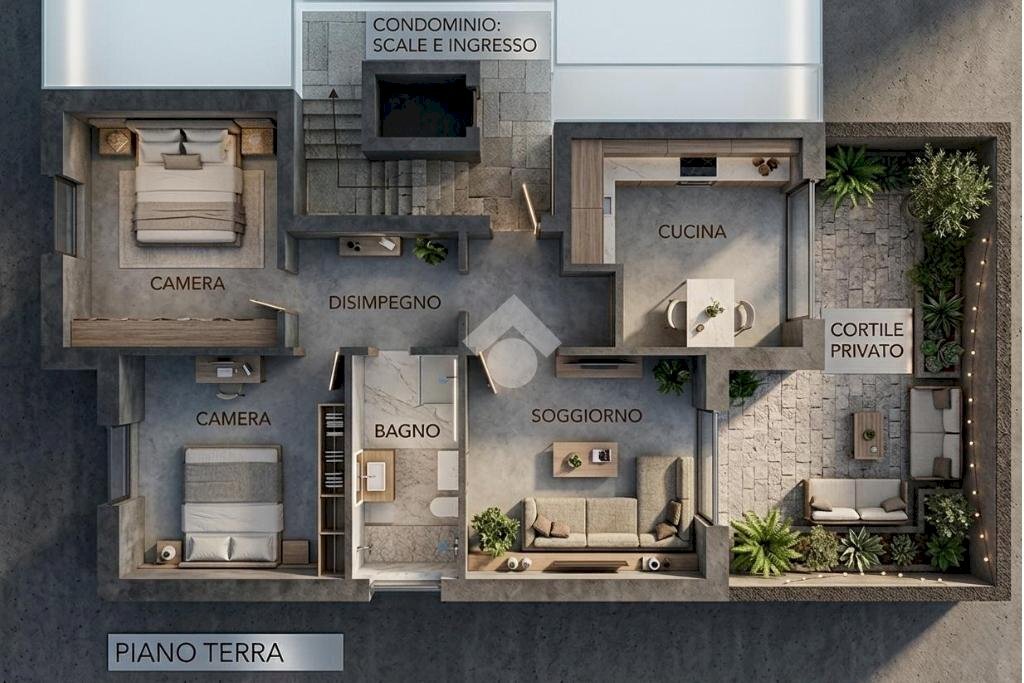 Three-room apartment Via parma, Montechiarugolo - floor plans 1