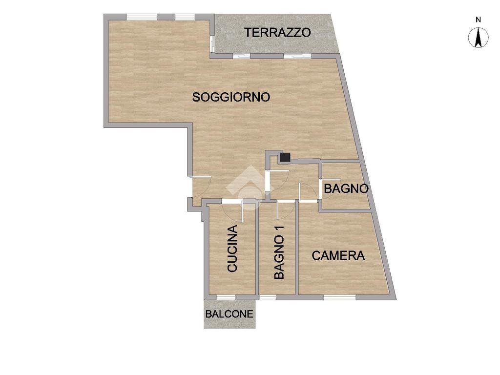 Trilocale Via Carlo Vittadini, Milano - planimetria 1