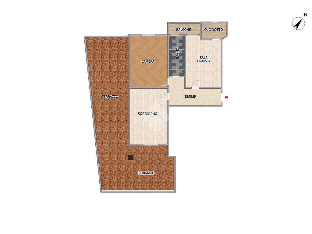 Bilocale Via Mille, Cornaredo - planimetria 1