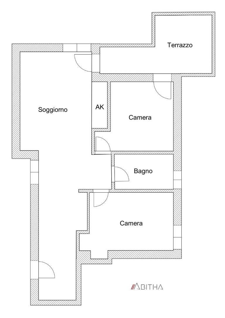 Trilocale Via Monterosi, Roma - planimetria 1