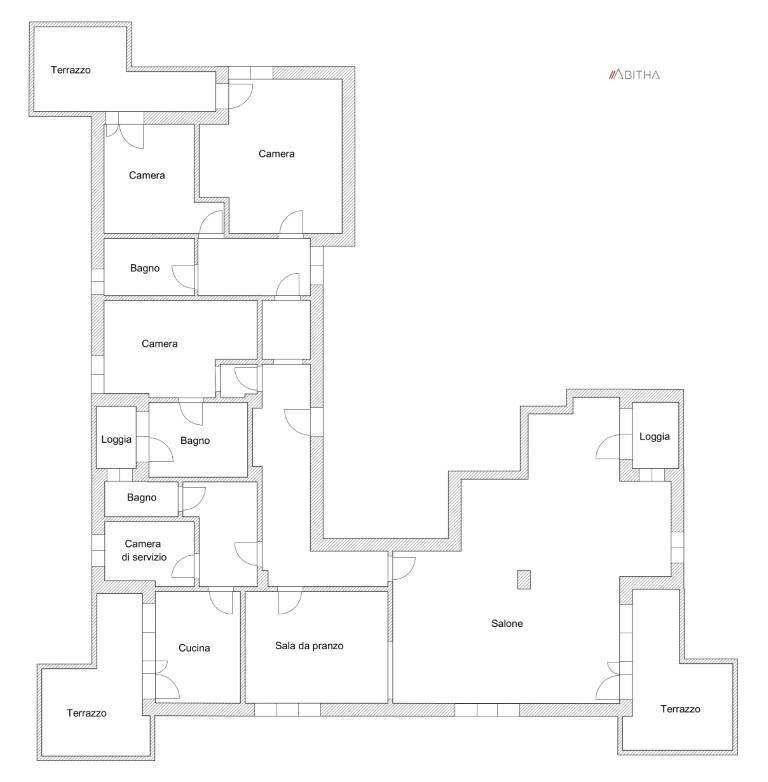 Apartment Via Monterosi, Roma - floor plans 1