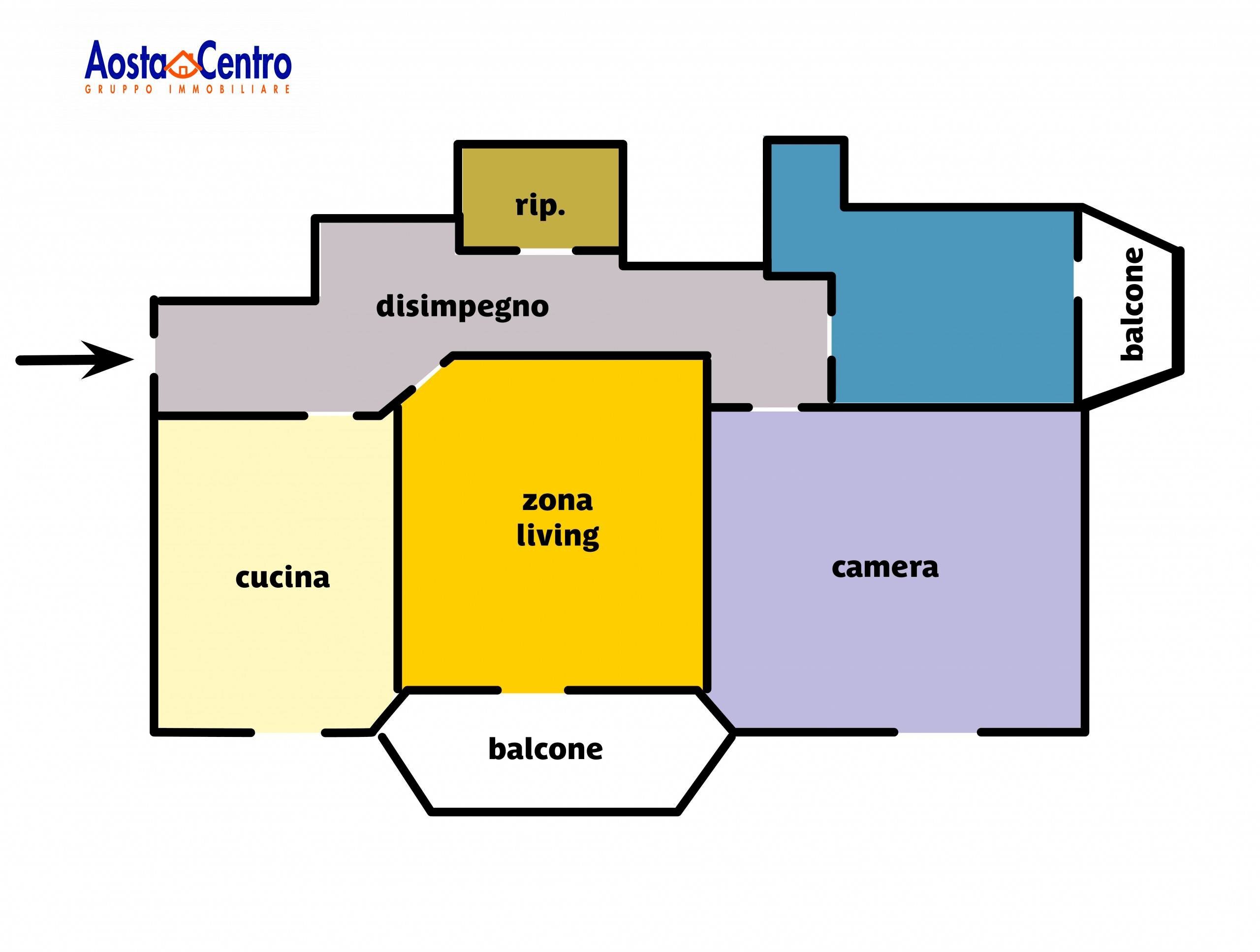 Foto 20 - Two-room apartment Via Chavanne
 
26, 26, Aosta - floor plans 1