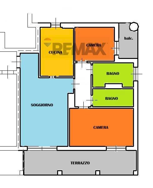 Pianta 2D - Trilocale via Sandro Pertini
 
1/B, Vanzago - planimetria 1