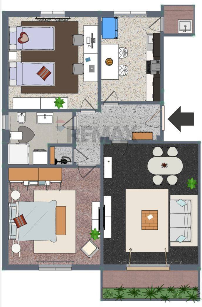 Pianta 2D - Four-room apartment Vinci - floor plans 1