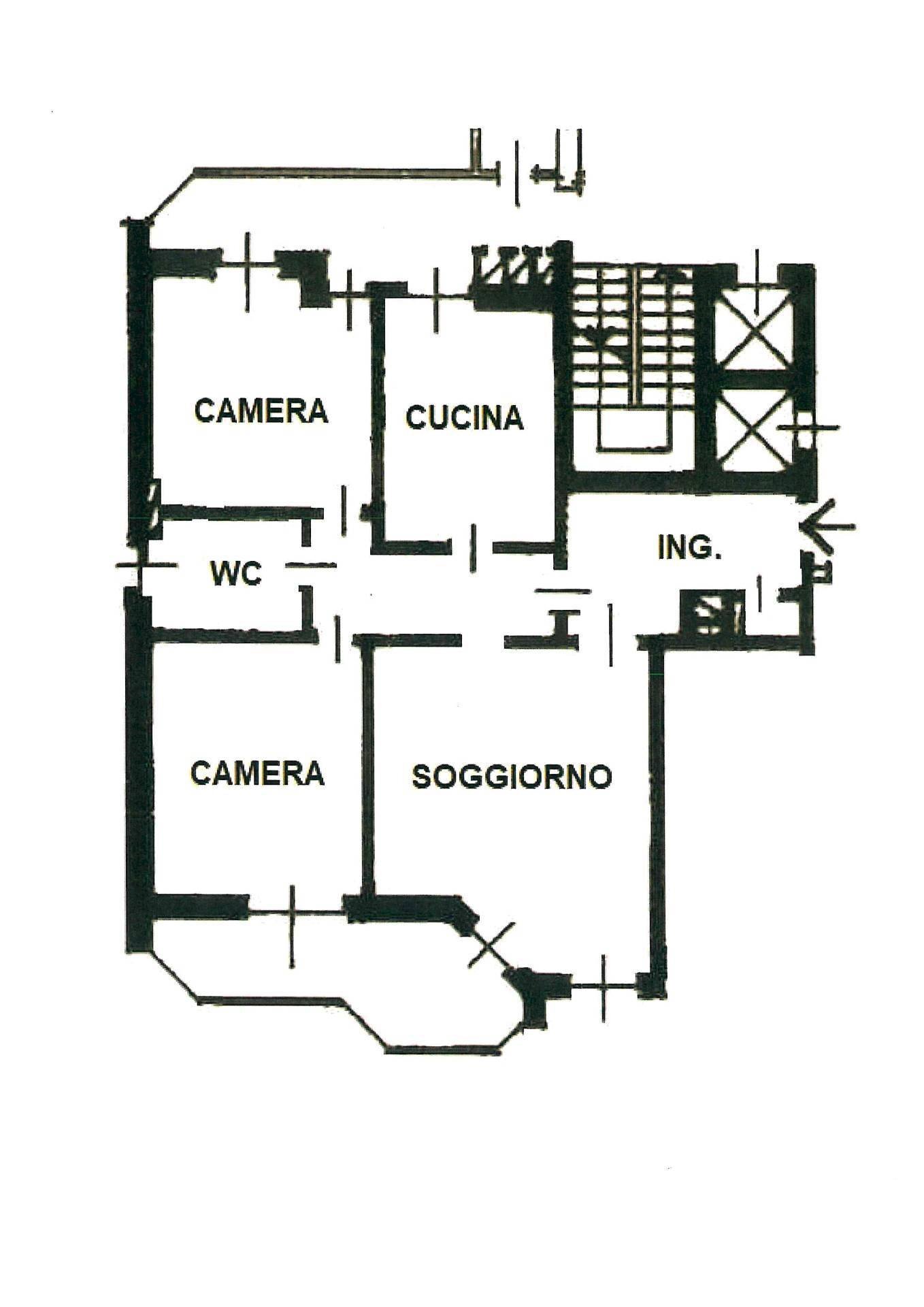 Foto 17 - Trilocale Viale Legioni Romane
 
44, Milano - planimetria 1