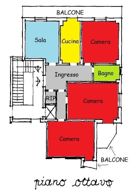 Foto 34 - Appartamento Via Giovan Filippo Mariti, Firenze - planimetria 1