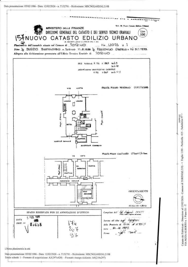 Shop via Alberto Nota, 1, Torino (neighborhood Centro) - floor plans 1