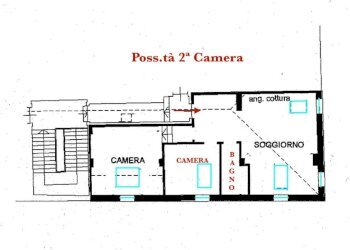 Planimetria - Trilocale via Cristoforo Colombo, 44/2, Bologna (zona Lame) - foto 24