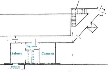 Planimetria - Two-room apartment via Carlo Alberto Pizzardi, Bologna (neighborhood Massarenti) - photo 17