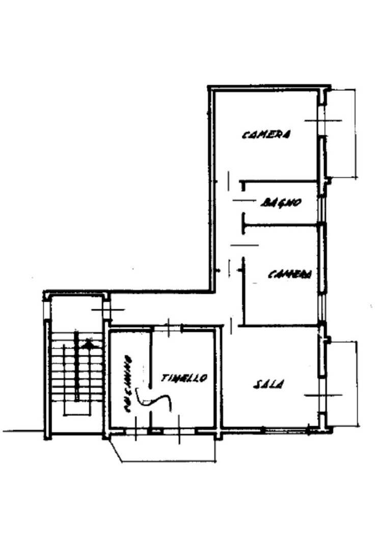 Quadrilocale via Giovanni Paisiello, Parma - planimetria 1