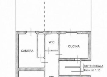 Planimetria - One-room apartment via Sant'Anselmo, 29, Pisa - photo 6