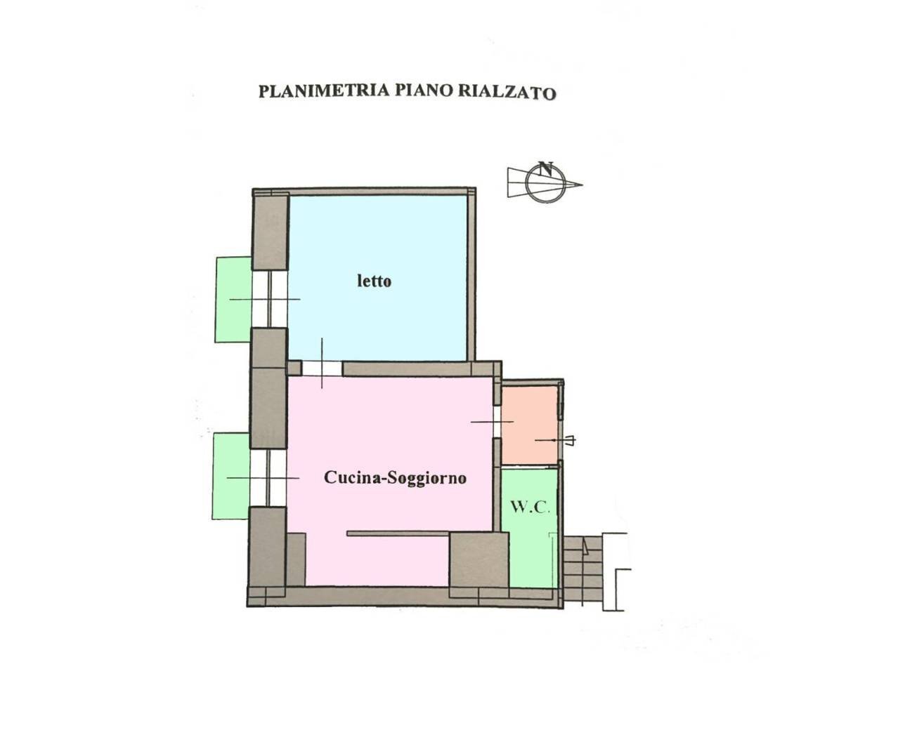 Monolocale via Teatro Massimo, 58, Catania - planimetria 1