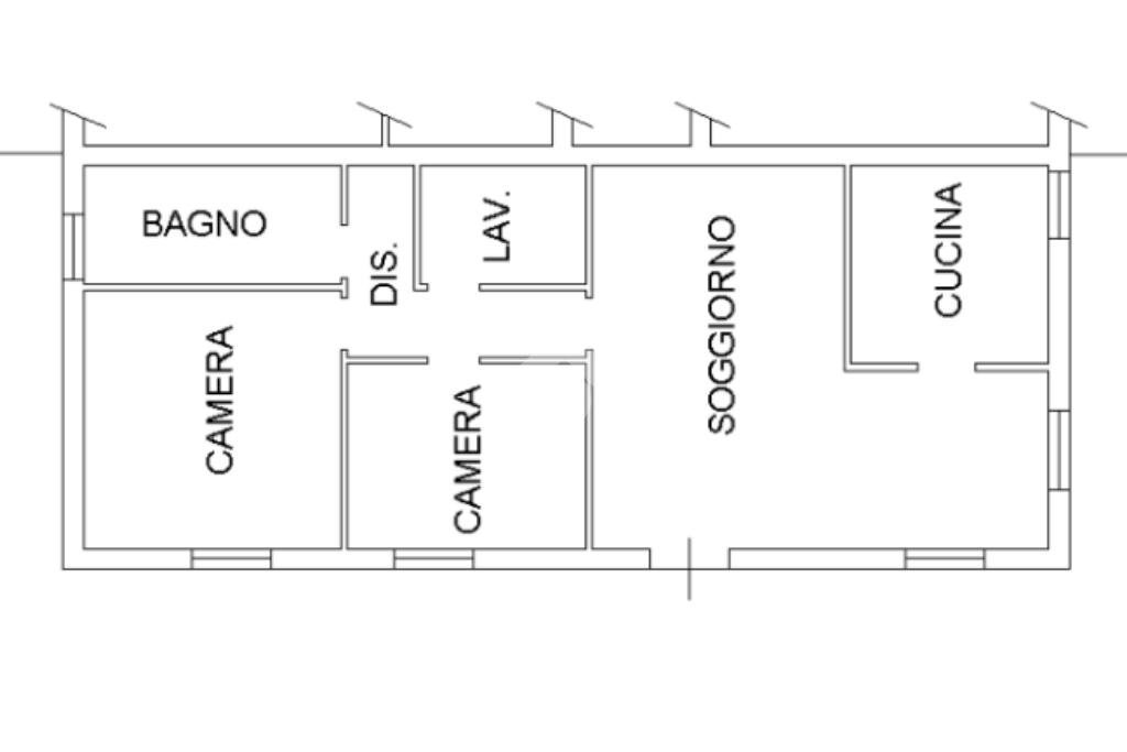 Three-room apartment Via Savena Vecchia, Baricella - floor plans 1