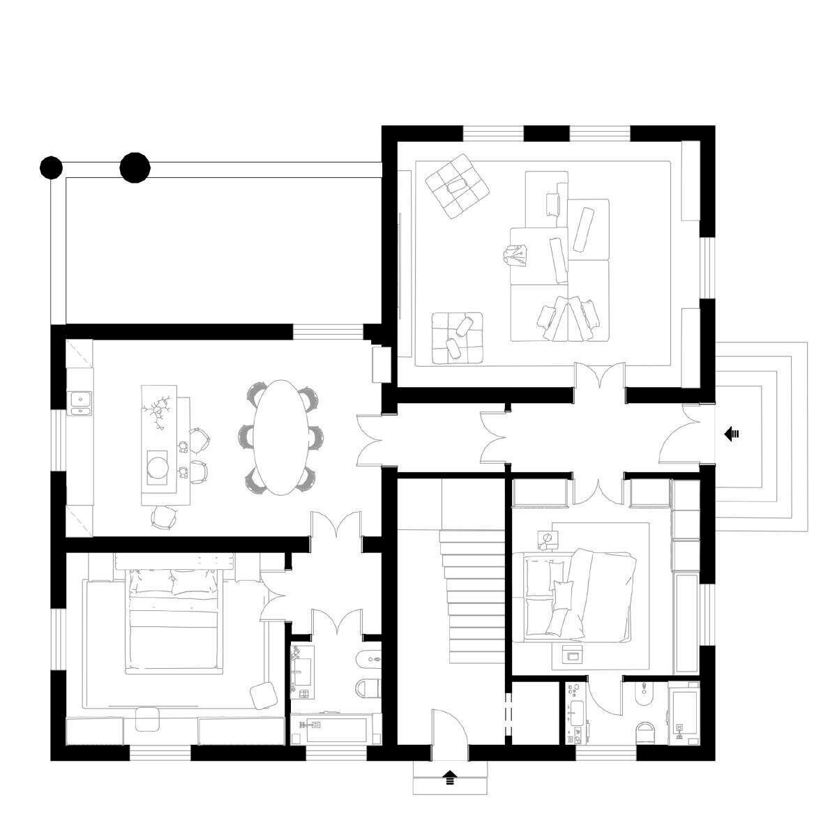planimetria - Villa Strada Vignolese 1158, Modena - planimetria 1