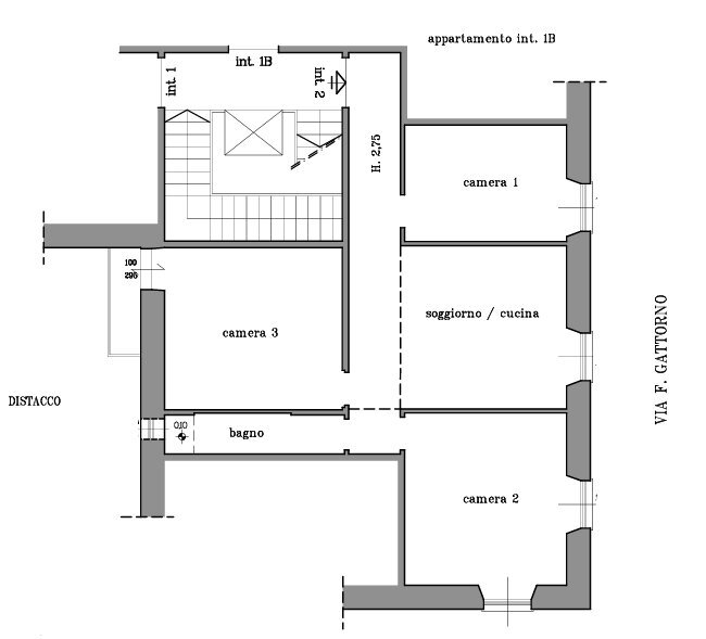 1 - Appartamento all'asta Via Federico Gattorno 1/2, Genova (zona Cornigliano) - planimetria 1