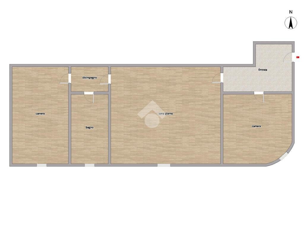 Three-room apartment Via Privata Battista De Rolandi, Milano (neighborhood Villapizzone) - floor plans 1
