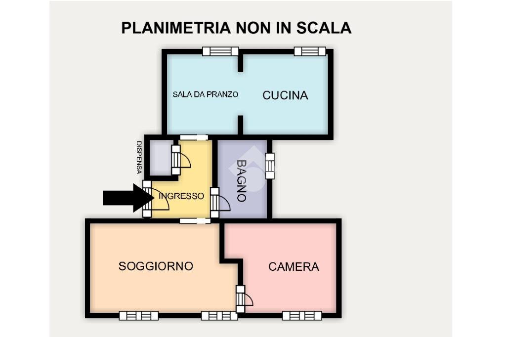 Appartamento Corso Galliera, Genova (zona San Fruttuoso) - planimetria 1