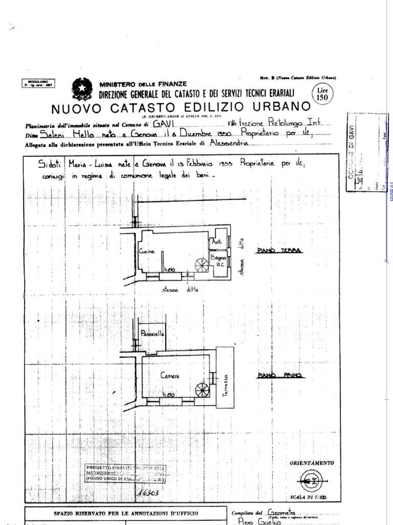 Casa semi indipendente Località Pratolungo, Gavi - planimetria 1